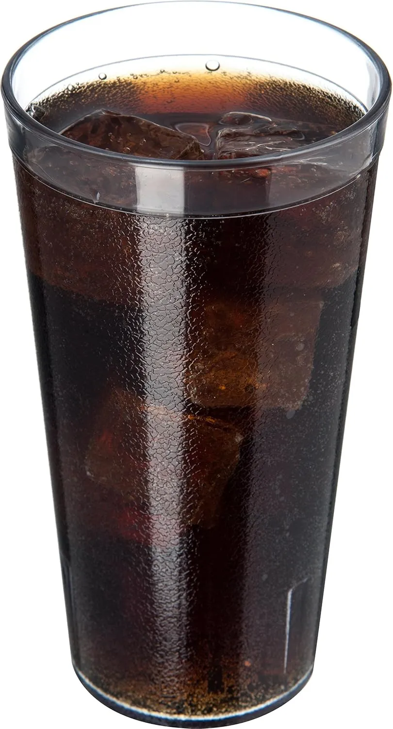 Carlisle FoodService Products 52208107 Stackable ShatterResistant Plastic Tumbler, 20 oz., Clear (Pack of 6)