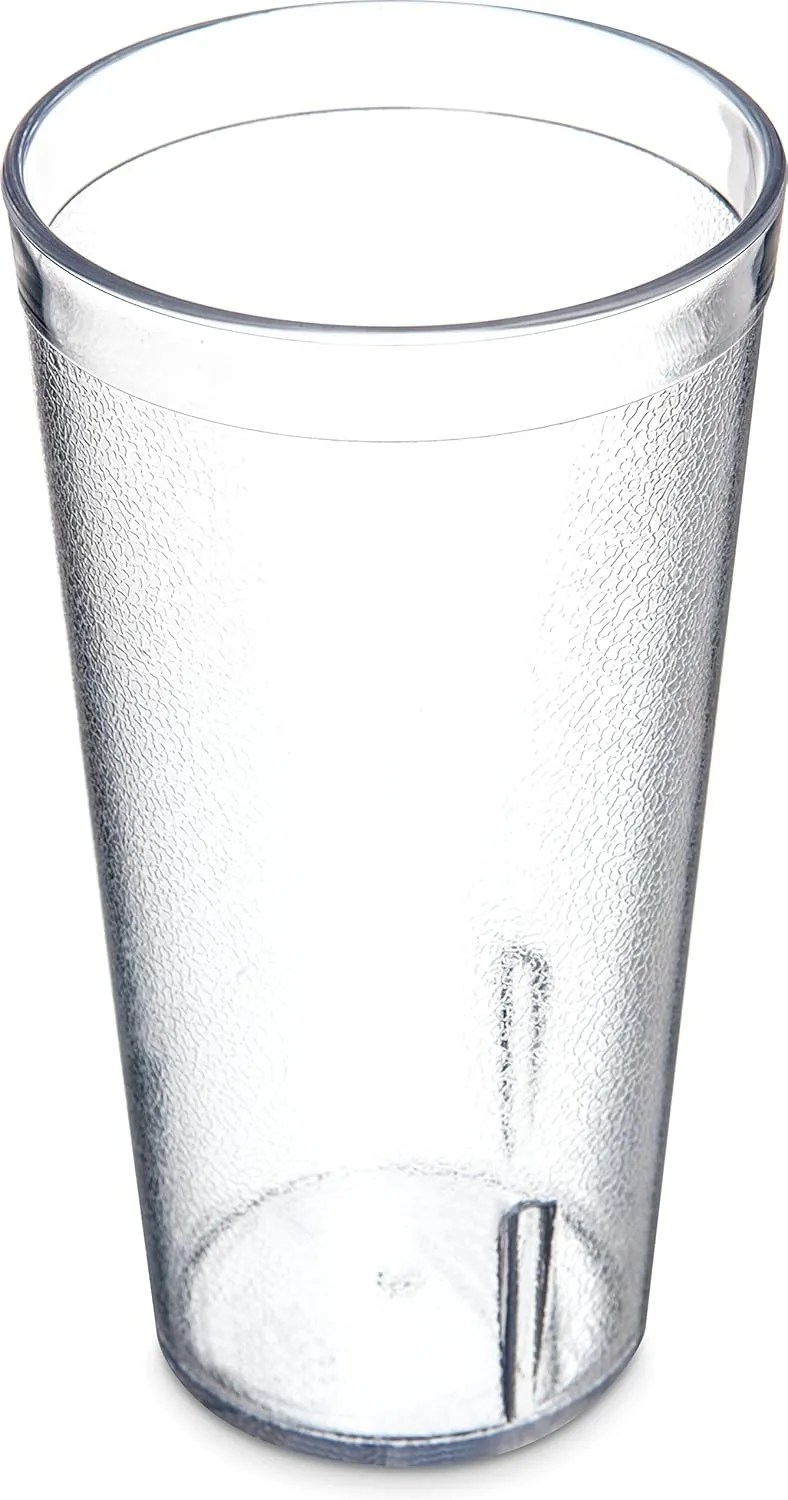 Carlisle FoodService Products 52208107 Stackable ShatterResistant Plastic Tumbler, 20 oz., Clear (Pack of 6)