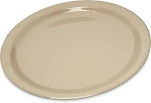 Carlisle FoodService Products Kingline Reusable Plastic Plate Dinner Plate for Home and Restaurant, Melamine, 9 Inches, Tan, (Pack of 48)