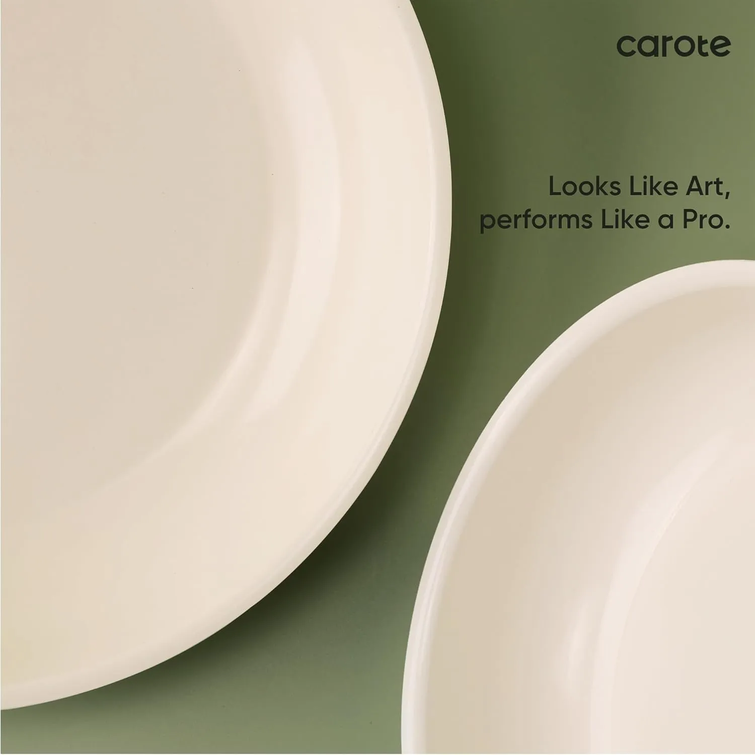 CAROTE 18pcs Ceramic Cookware Set, Pots and Pans Set, Induction Nonstick Kitchen,Non Stick RV Cookware Set with Detachable Handle, Dishwasher/Oven Safe, Green