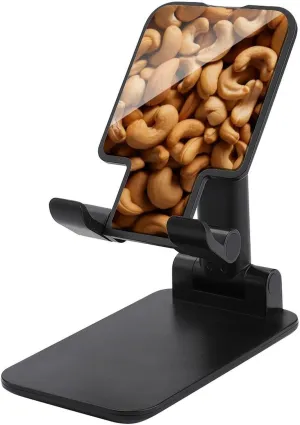 Cashew Nuts Texture Foldable Cell Phone Stand for Desktop Portable Adjustable Table Phone Holder Travel Accessories