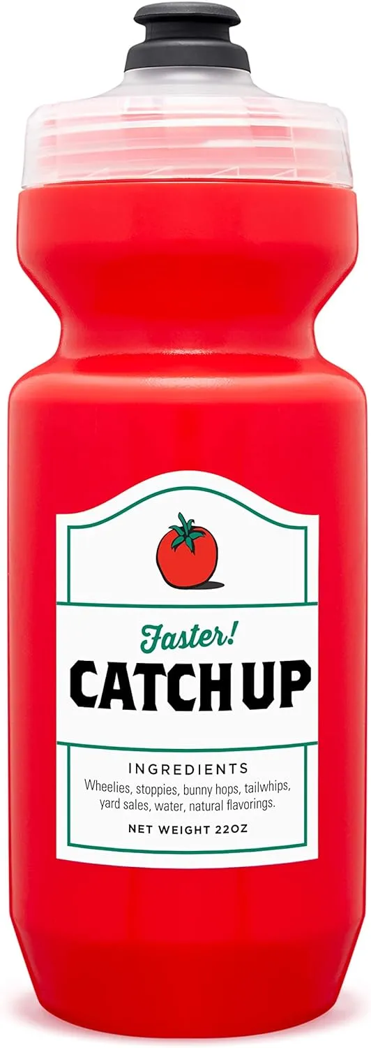 Catch Up Water Bottle - 22 Ounces, Purist, MoFlo Cap, Resists Stains, Flexible Bicycle Bottle