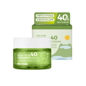 Centella Asiatica 40% Gel Cream–Korean Face Moisturizer with Hyaluronic Acid, Ceramide NP & Shea Butter–Lightweight, Non-Sticky Hydration for Sensitive, Dry & Combination Skin (1.75 fl oz)