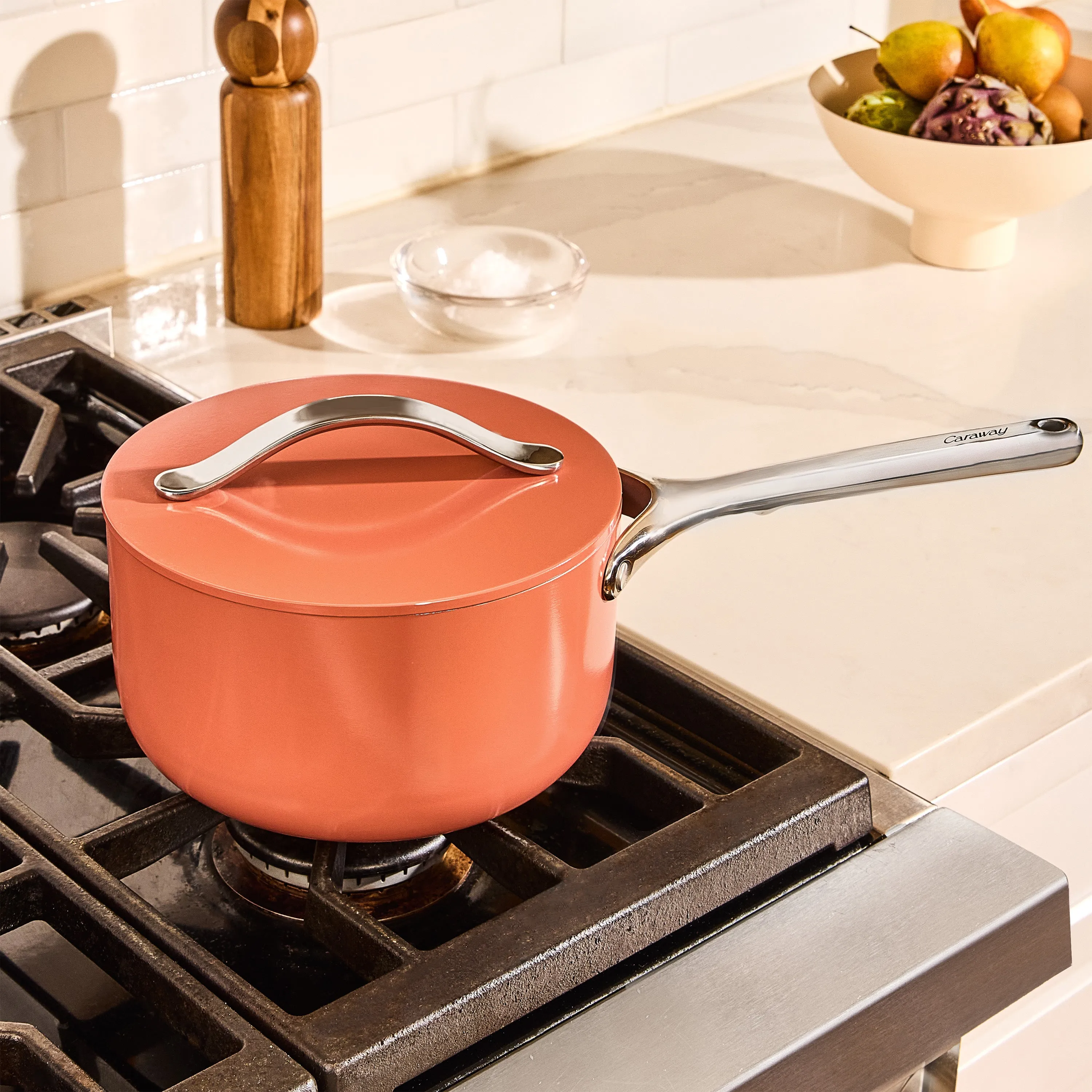 Ceramic Sauce Pan, 3 qt
