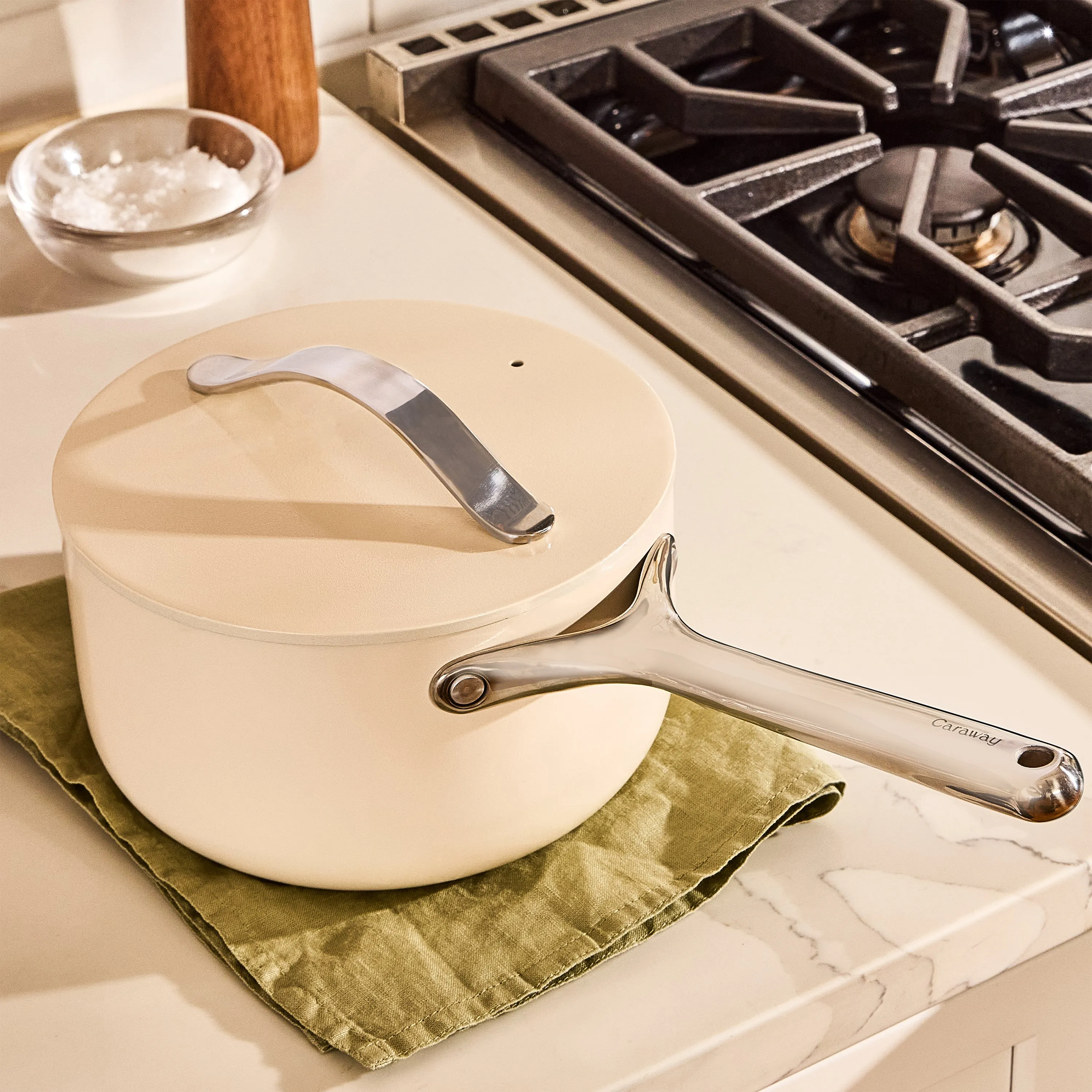 Ceramic Sauce Pan, 3 qt