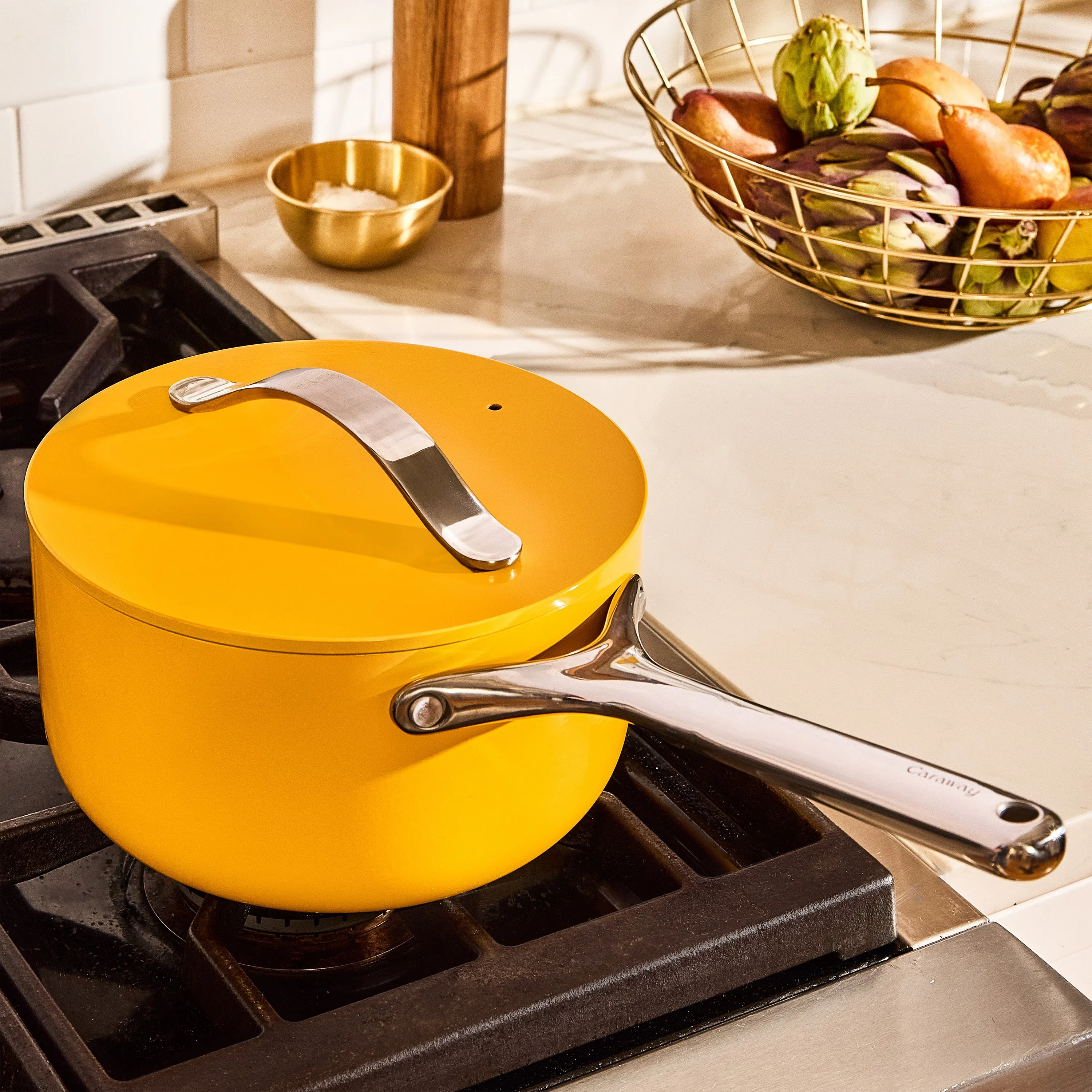 Ceramic Sauce Pan, 3 qt