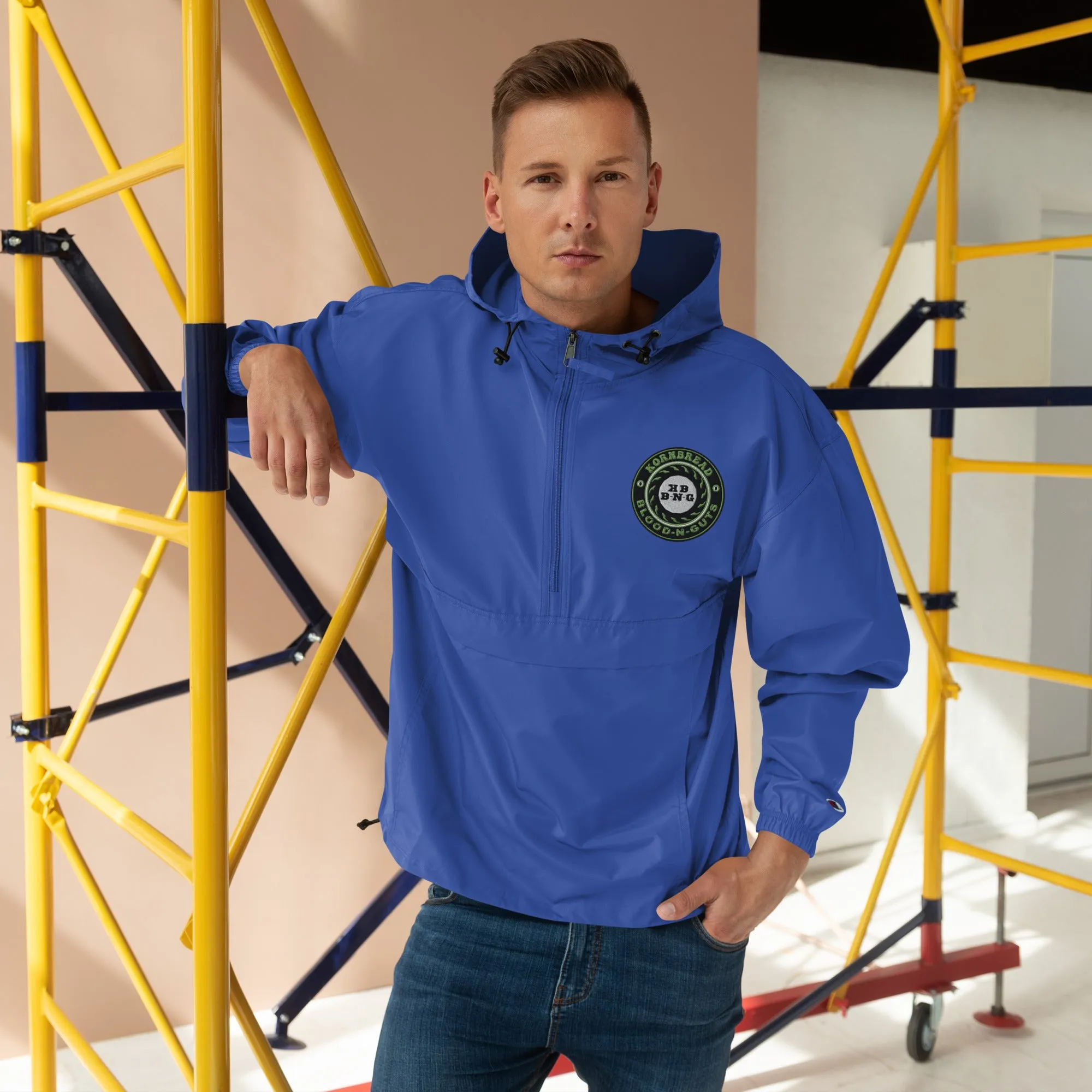 Champion KBBNG Embroidered Badge Packable Jacket (Enlarged Emblem)