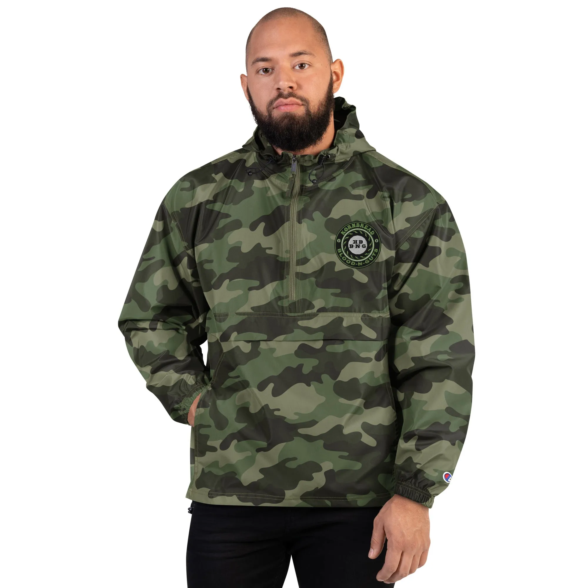 Champion KBBNG Embroidered Badge Packable Jacket (Enlarged Emblem)