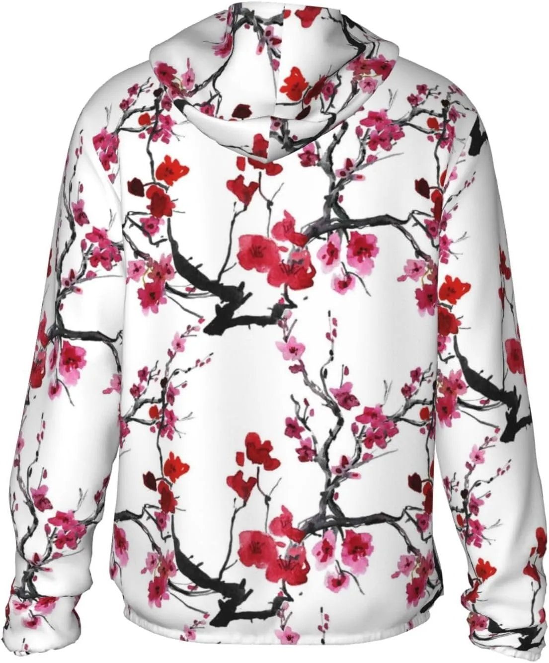 Cherry Blossoms Men Women Full Zip Sun Protection Hoodie Packable Outdoor Hiking -