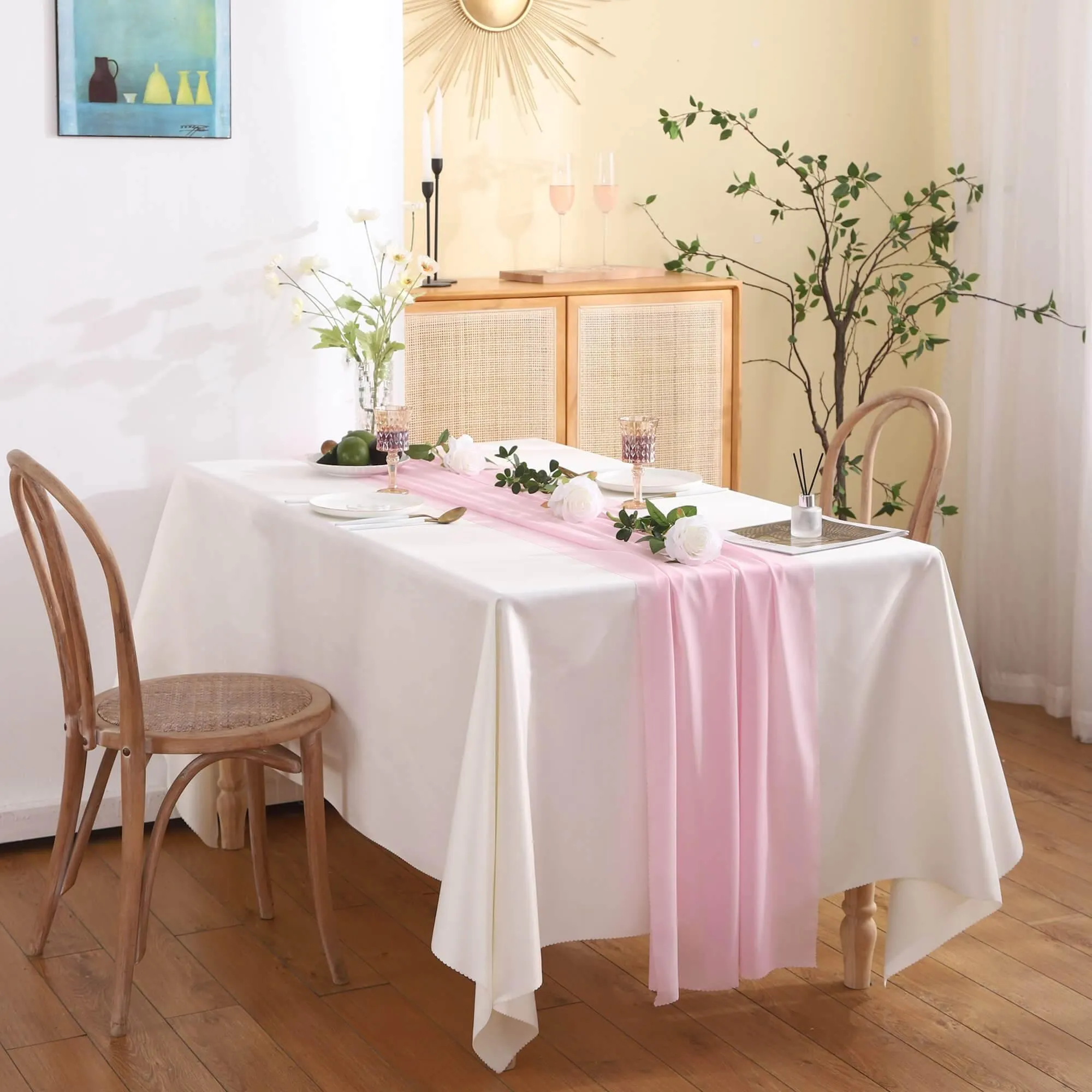 Chiffon Table Runner - Solid Color Wedding Decor