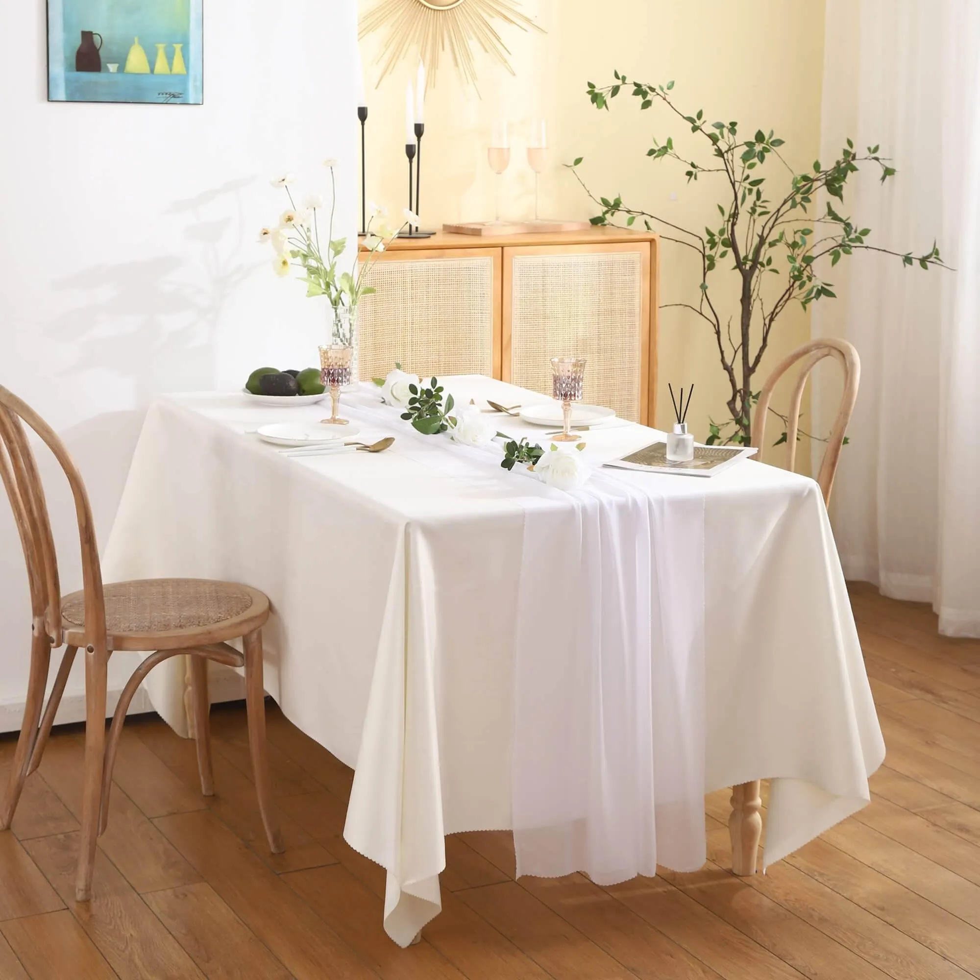 Chiffon Table Runner - Solid Color Wedding Decor