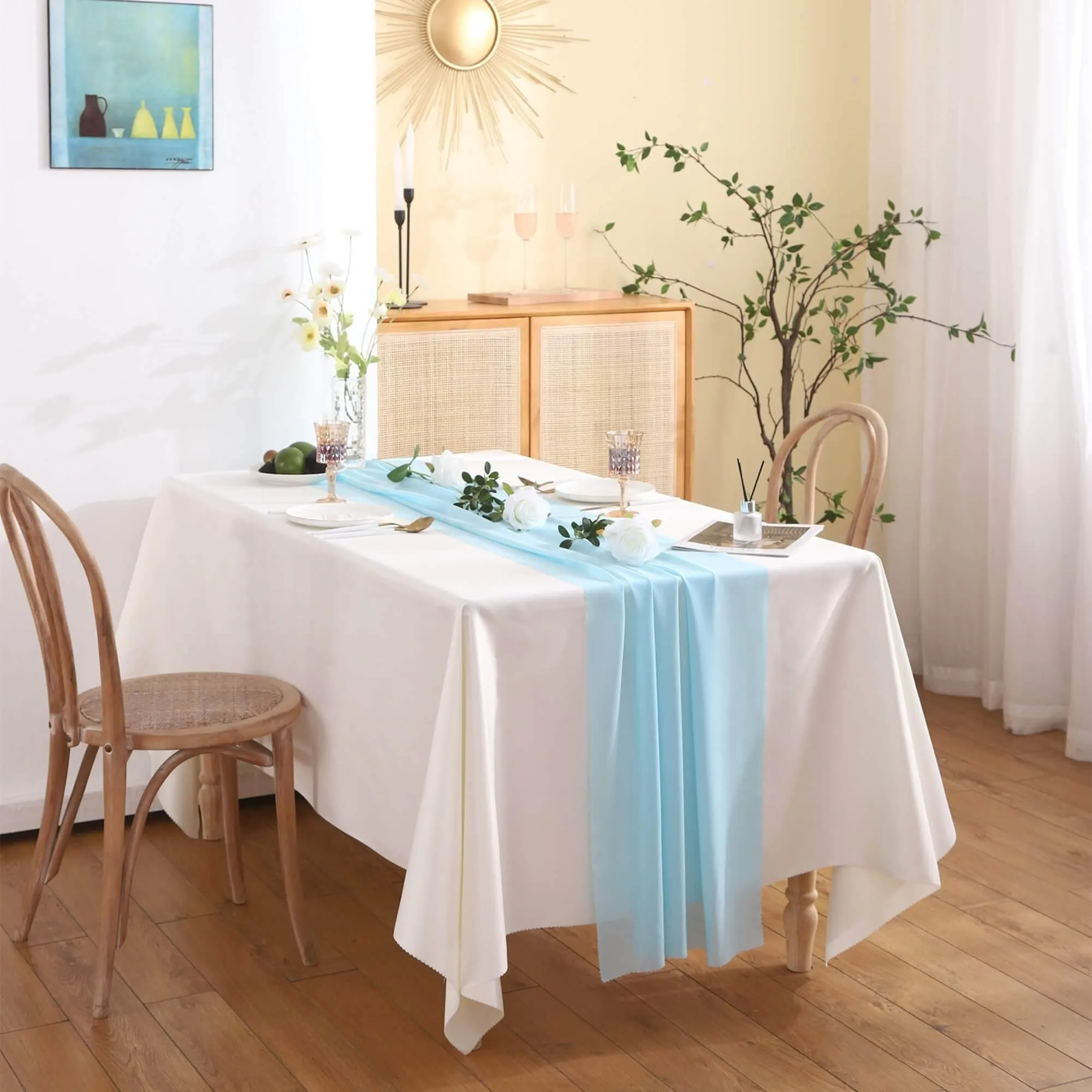 Chiffon Table Runner - Solid Color Wedding Decor