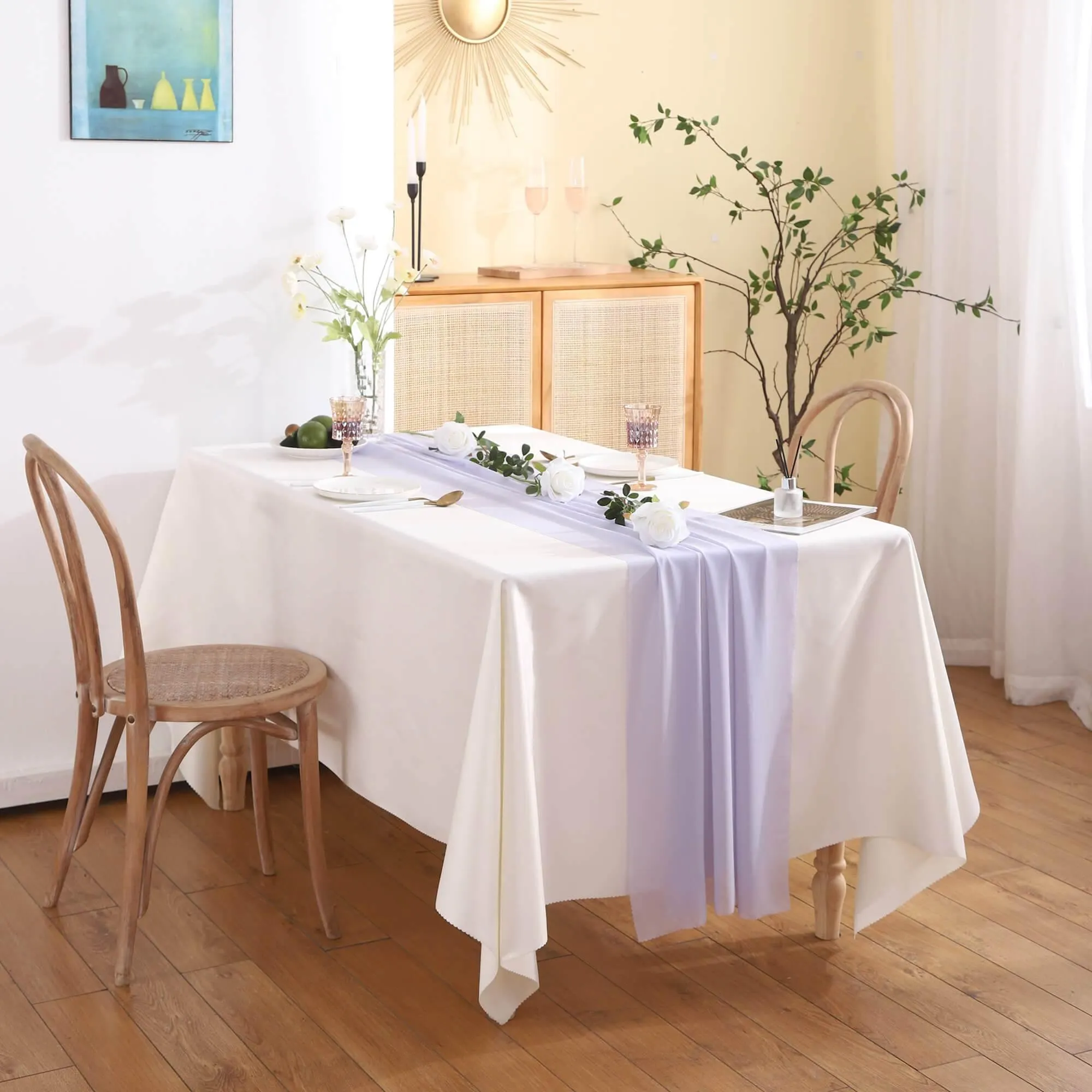 Chiffon Table Runner - Solid Color Wedding Decor