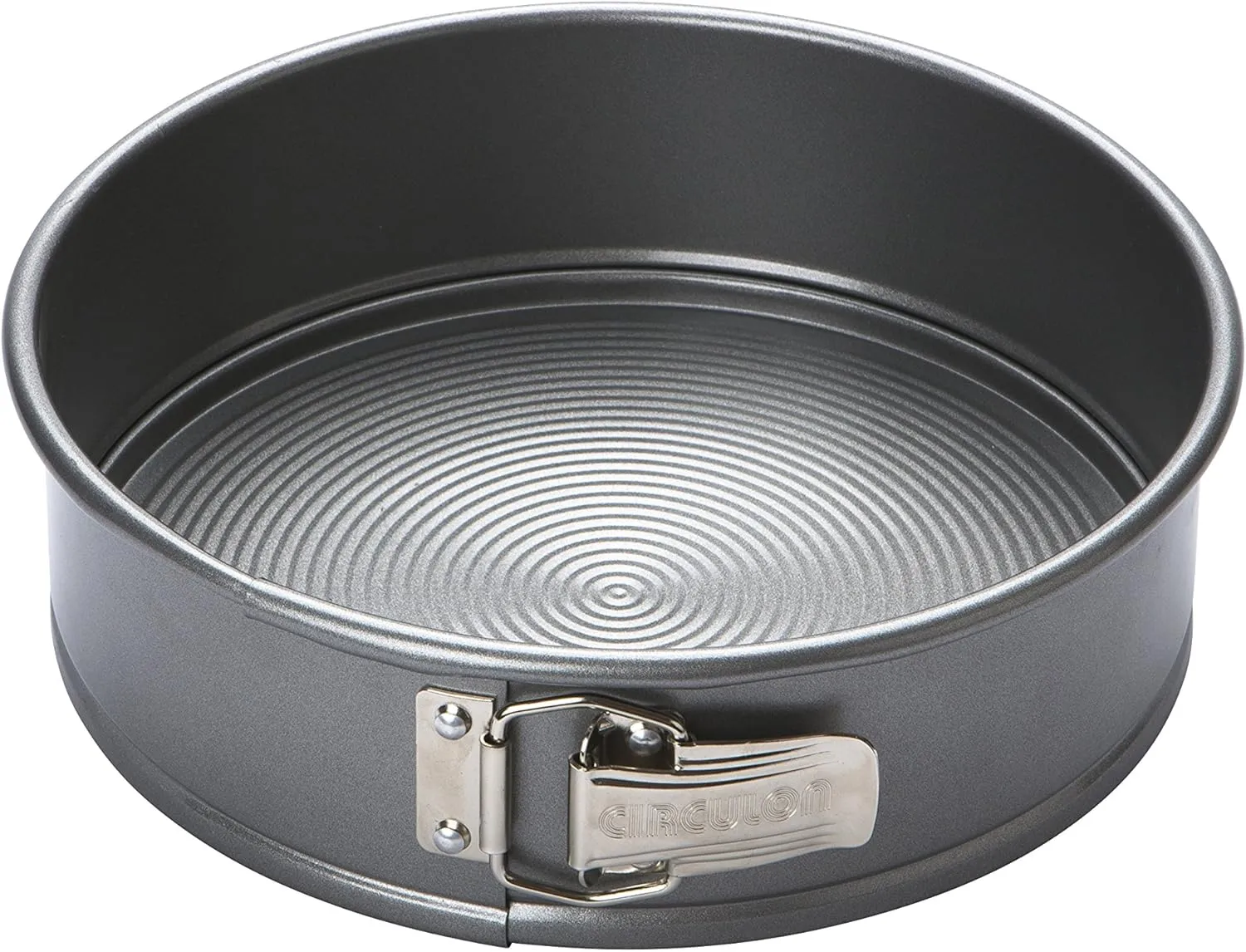 Circulon Momentum 23cm Springform Cake Tins for Baking - Non Stick Round 9 Inch Cake Tin, Grey Carbon Steel, Dishwasher Safe Bakeware
