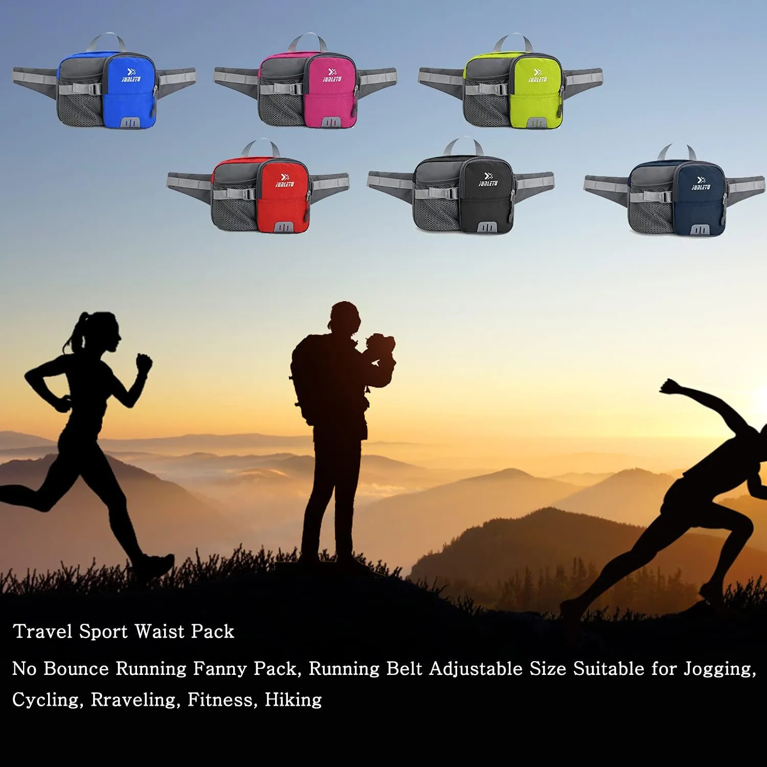 CLAPE Hiking Fanny Lumbar Pack for Men Women Outdoor Fishing Waist Bag with Water Bottle Holder Men Women Hip Bag Bum Bag for Hiking, Running and Walking