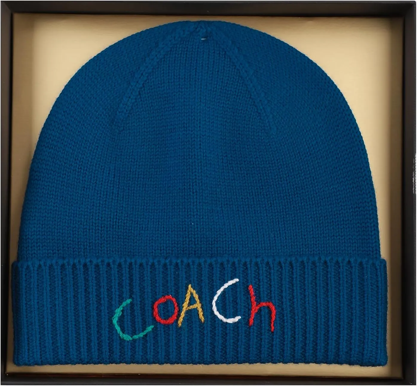 Coach Women's Embroidered Beanie with Gift Box