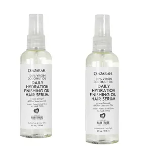 Coconut Oil Daily Hydration Hair Serum - Nourish, Repair, and Shine | Lightweight, Non-Greasy Formula | Natural Hair Care Treatment, (Lot of 2)
