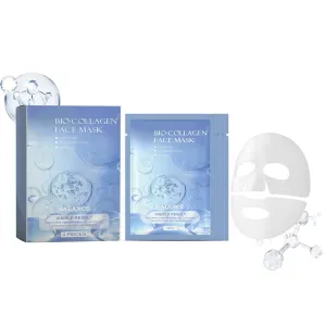 Collagen Moisturizing Mask, Bio Collagen Face Mask, Overnight Firming And Hydration, Moisturizes The Skin-Pack Of 4 Pcs, For Elasticity(1 box)