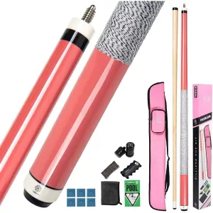 Collapsar Pool Cue Stick 58 Inch Billiards Billiard Table Accessories 2 Piece Set 19-20oz Pool Cue Kit