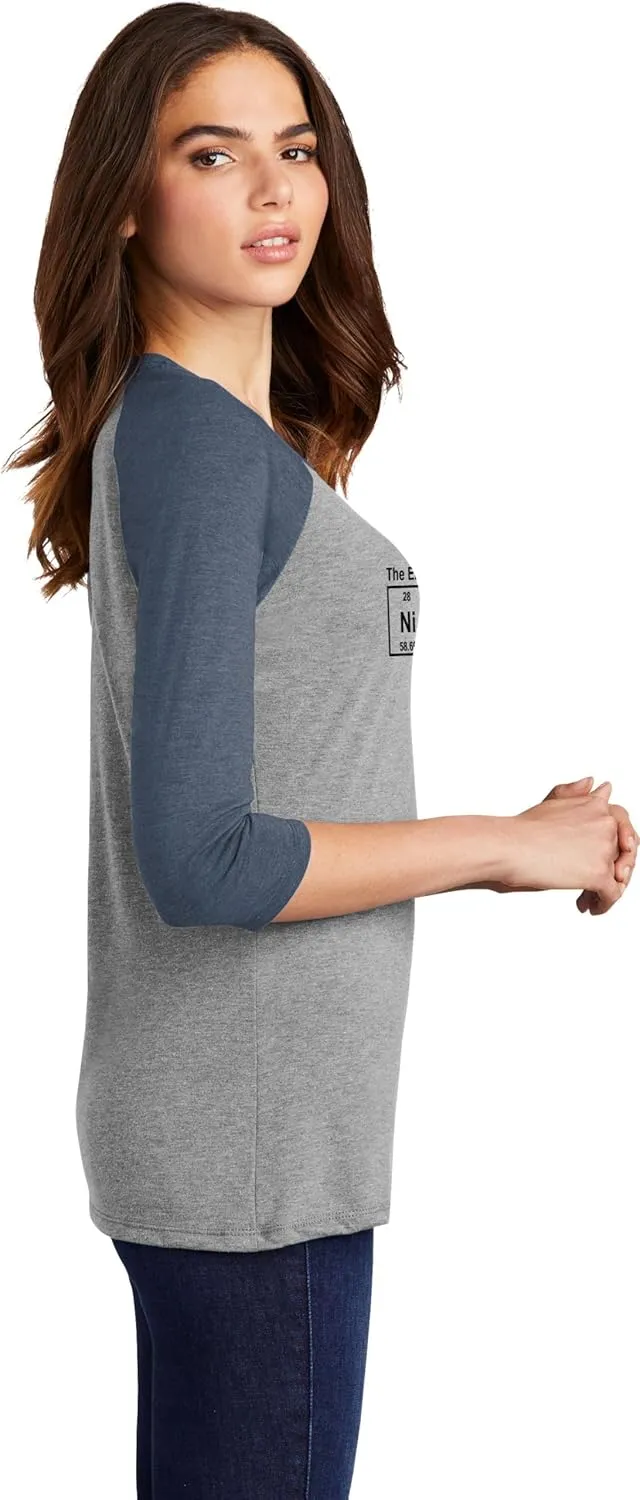 Comical Shirt Ladies Ninja Periodic Table The Elements of Stealth 3/4 Raglan