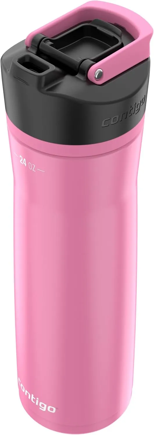 Contigo Cortland Chill 2.0, Stainless Steel Water Bottle with AUTOSEAL Lid, 24 oz, Juniper and Azalea, 2-Pack