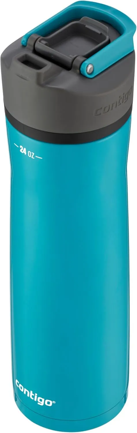 Contigo Cortland Chill 2.0, Stainless Steel Water Bottle with AUTOSEAL Lid, 24 oz, Juniper and Azalea, 2-Pack