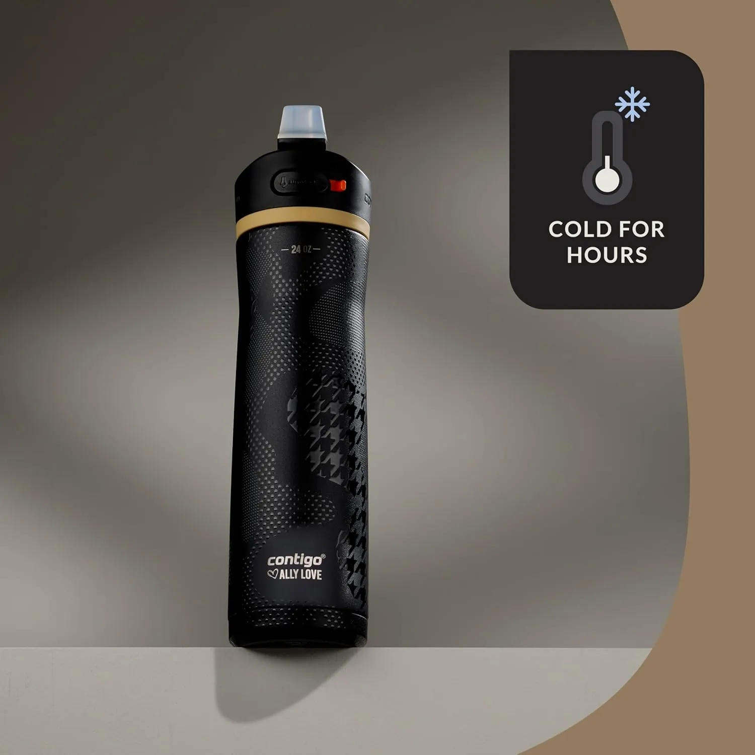 Contigo X Ally Love Ashland Chill 2.0, AutoSpout Lid, 24oz, Licorice Cowhide Couture