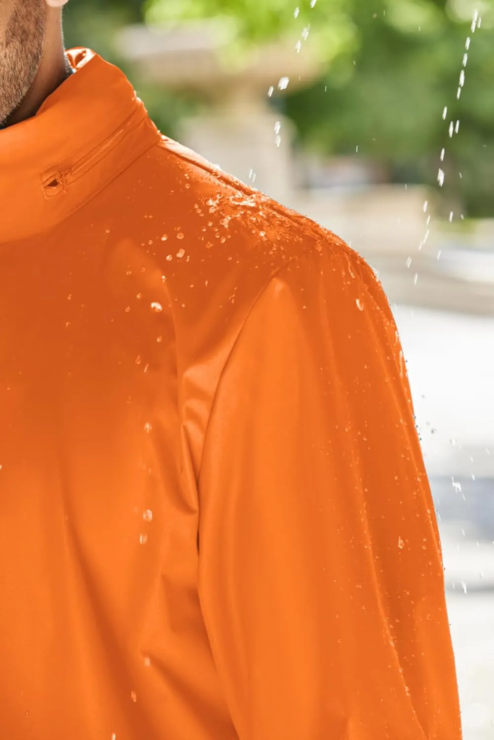 COOFANDY Men's Rain Jacket Waterproof Packable Raincoat Lightweight Windbreaker with Hood for Hiking Cycling