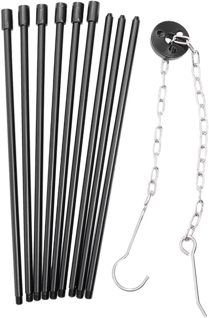 Cooking Tripod Stand for Campfire Black Camping Accessory Lightweight and Durable Camping Equipment for BBQ and Grilling