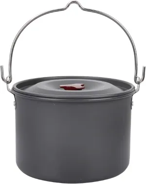 Cookware Pot Camping Pot Hanging Outdoor Cooking Pot Set for Camping Adventure, Portable Lightweight Camping Pot for Hiking Cooking