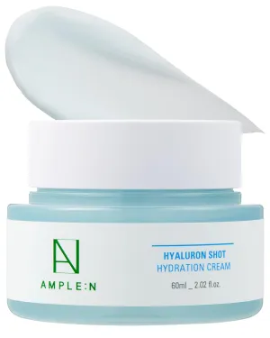 CORÉANA AMPLE:N Hyaluron Shot Hydartion Cream - Hyaluronic Acid Moisturizing Face Moisturizer – 24H Deep Hydration, Non-Sticky Gel Moisturizer for Dry and Oily Skin – Unscented - 2.7oz.