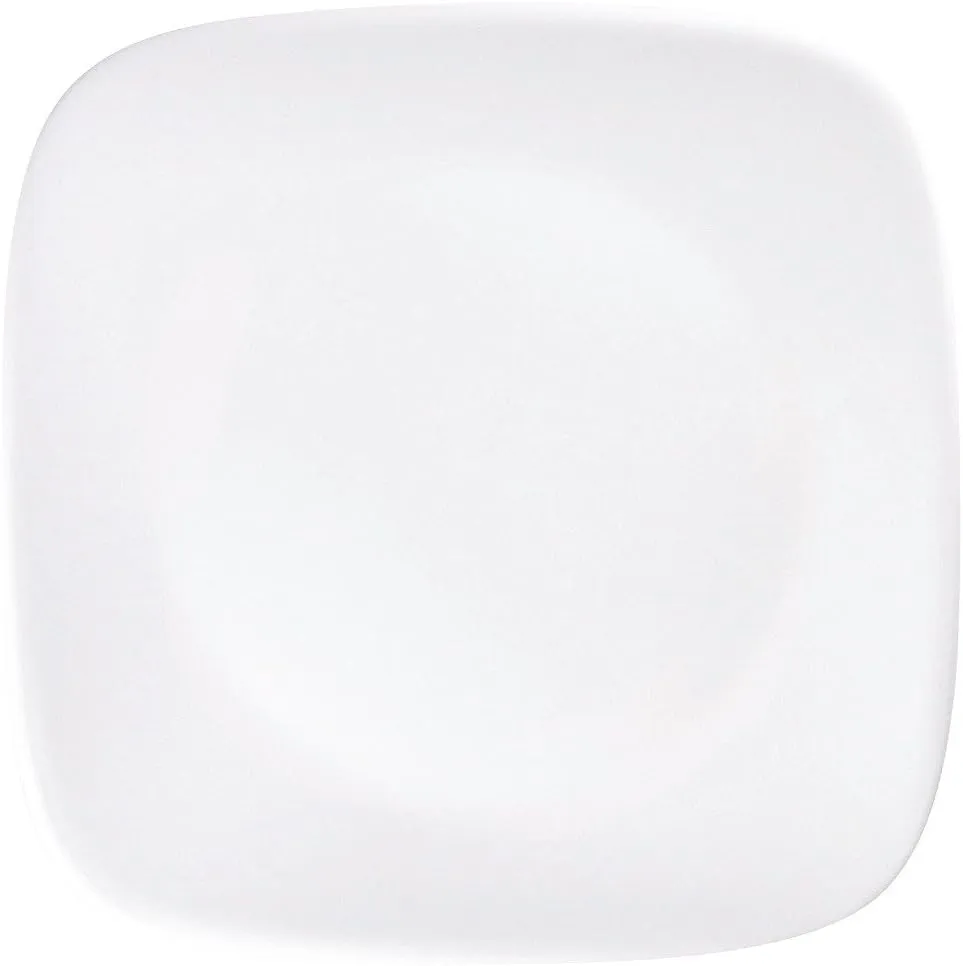 CORELLE CP-9623 Plate, Plate, Width 6.5 inches (16.5 cm), Unbreakable, Lightweight, Winter Frost White, Square, Small Plates, Set of 5