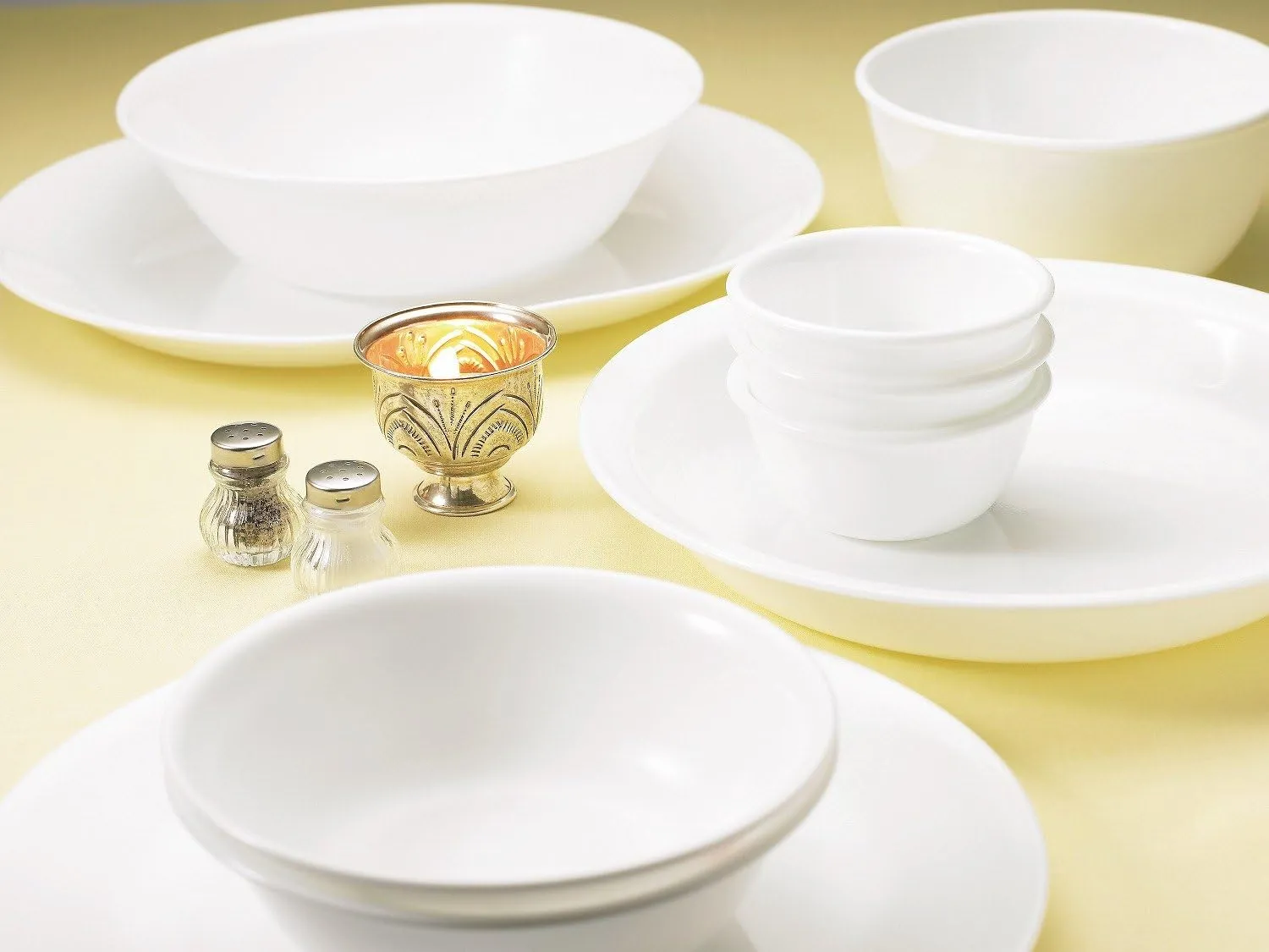 CORELLE CP-9623 Plate, Plate, Width 6.5 inches (16.5 cm), Unbreakable, Lightweight, Winter Frost White, Square, Small Plates, Set of 5