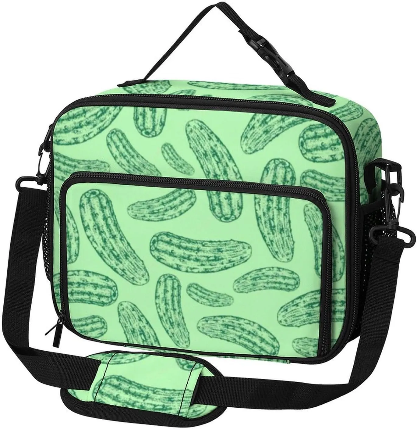 Cucumber Pattern(2) Lunch Bag Insulated Lunch Tote Shoulder Bag for Men Women Work Travel Picnic