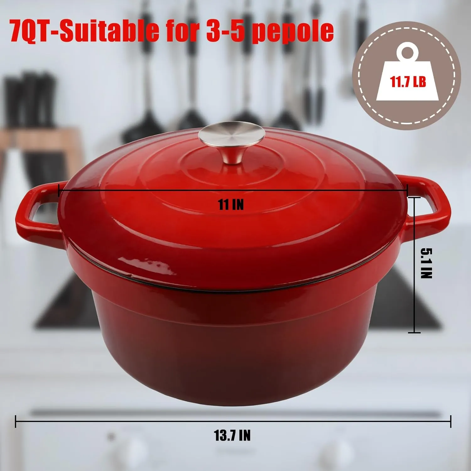 CUKOR 7QT Dutch Oven Pot With Lid, Ceramic Dutch Ovens for Sourdough Bread Baking, Enameled Cast Iron Bread Cooking Pot, Non-Stick, Oven Safe (10 Pcs Bread Paper Liners)