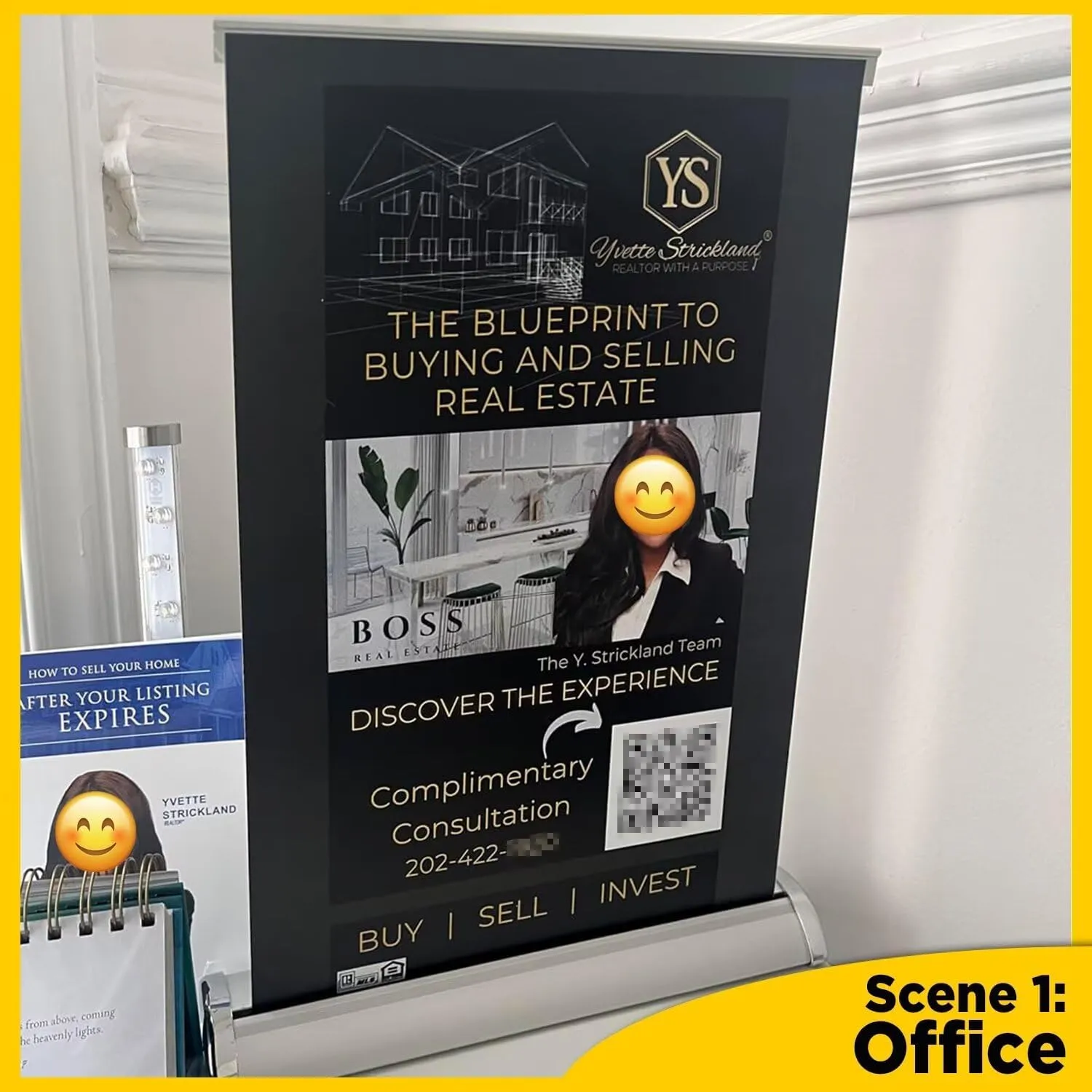 Custom Table Top Retractable Banner, 11.5" x 17.5", With Stands, Custom Mini Roll-up Banner, Made in USA- Full Color Printing, Table Sign