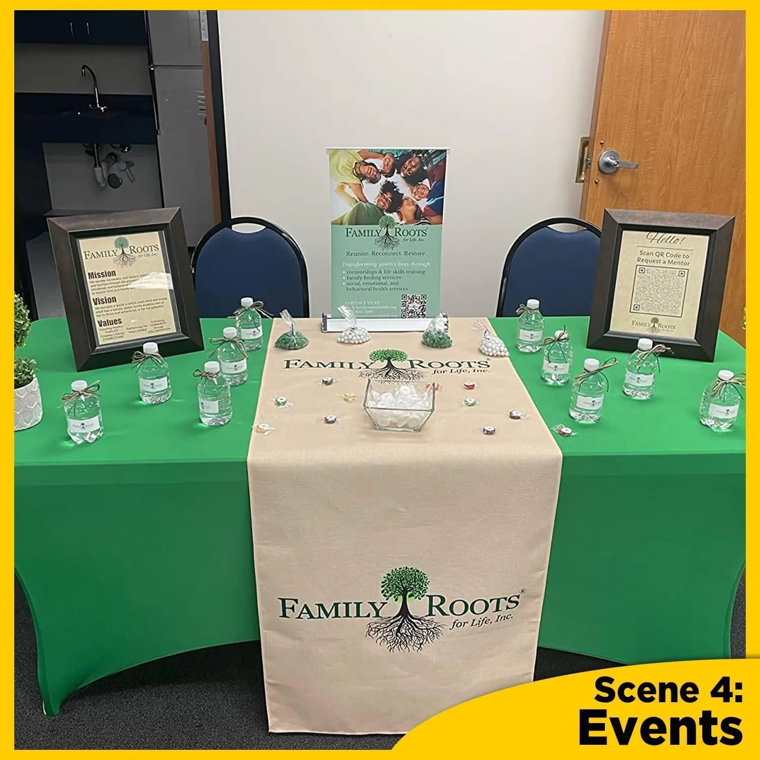 Custom Table Top Retractable Banner, 11.5" x 17.5", With Stands, Custom Mini Roll-up Banner, Made in USA- Full Color Printing, Table Sign
