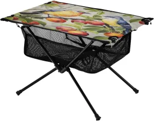 Cute Birds Portable Folding Camping Table, Compact Lightweight Beach Table with Carrying Bag for Outdoor Picnics, BBQs, Camp