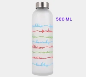 Cute Frosted Leakproof Glass Water Bottle