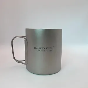 DANTE'S VIEW Titanium Double Wall Cup 450ml | Ultralight Cup for Hiking, Camping, Backpacking, Bikepacking | Durable, Compact & Portable Camping Gear with Mesh Bag