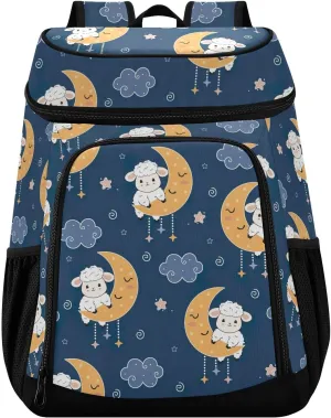 Dark Salmon Cooler Bag Backpack 36 Cans Insulated Leakproof Waterproof Beach Cooler Lunch Box Backpack