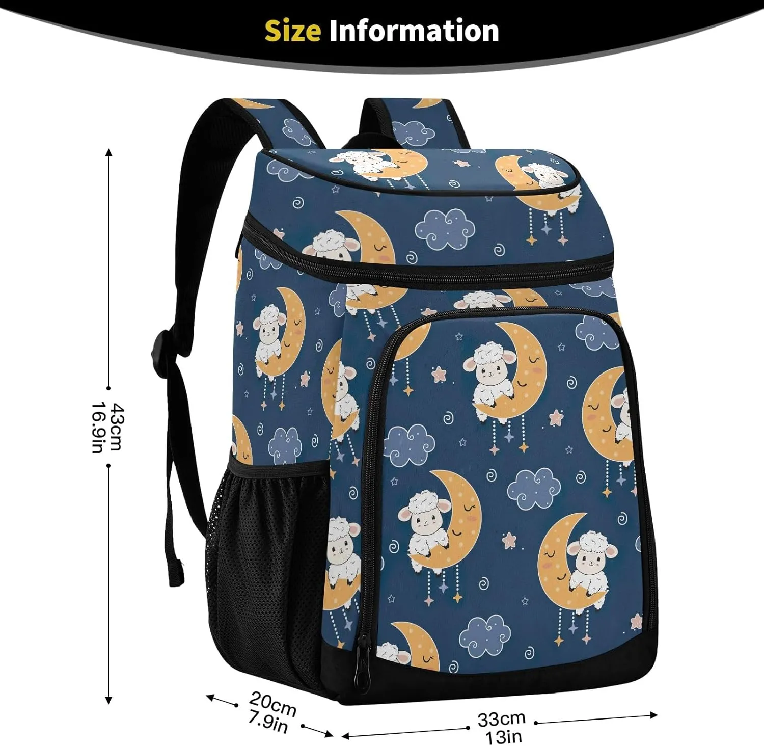 Dark Salmon Cooler Bag Backpack 36 Cans Insulated Leakproof Waterproof Beach Cooler Lunch Box Backpack