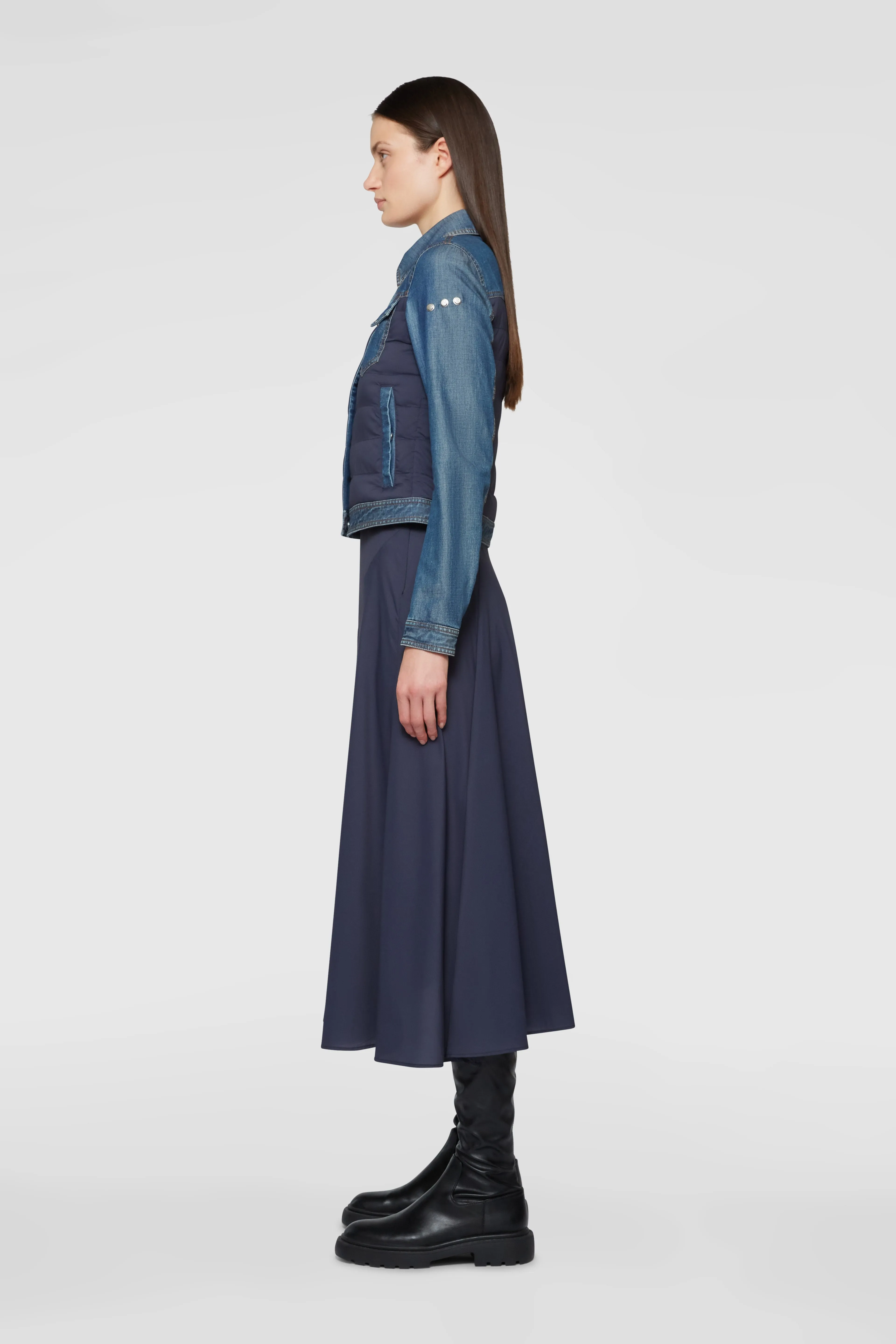 Denim Garment Washed Breathable Jacket