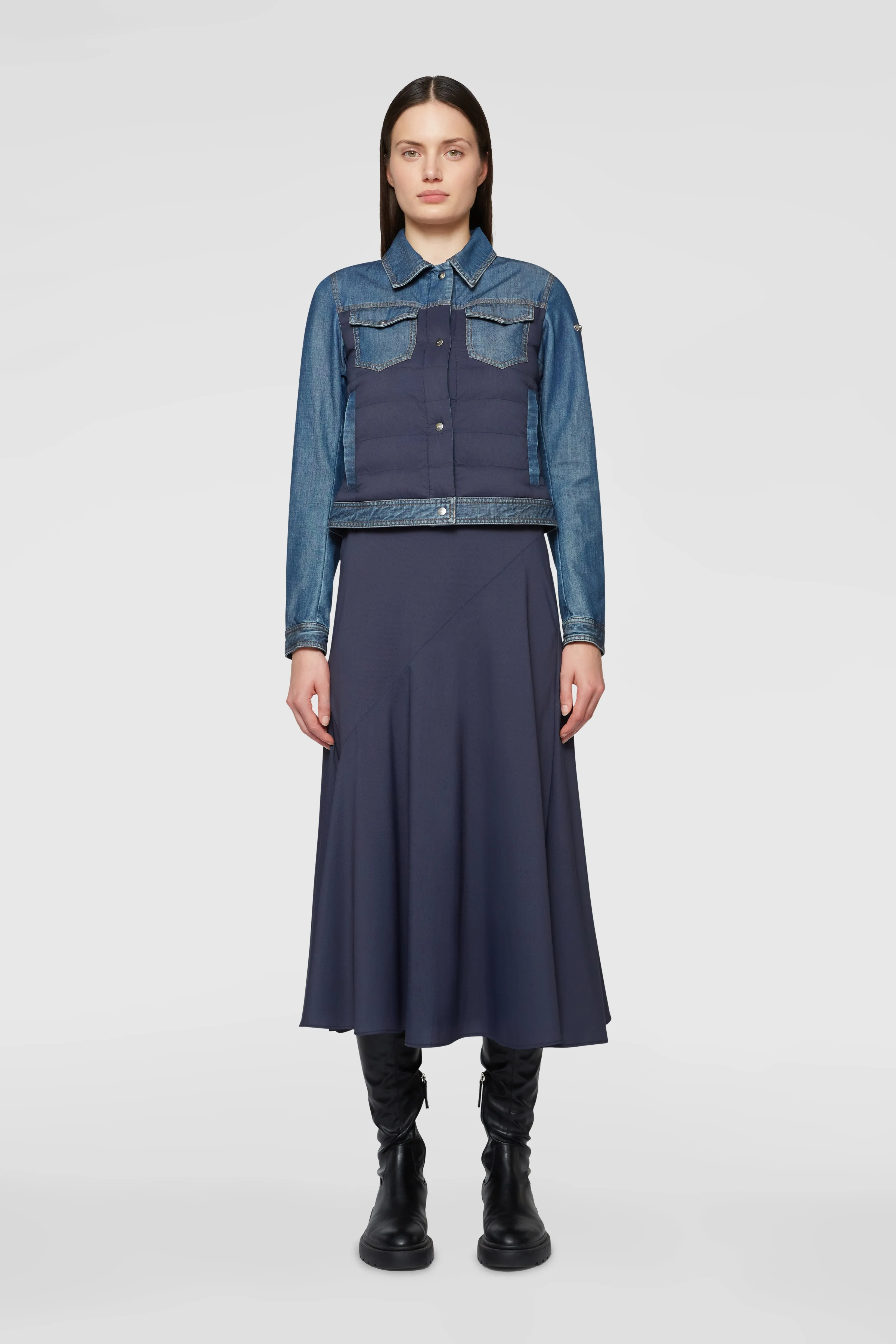 Denim Garment Washed Breathable Jacket