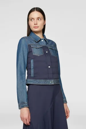 Denim Garment Washed Breathable Jacket