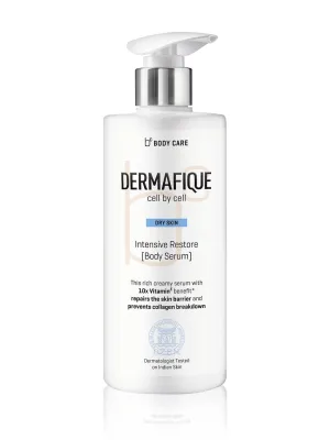 D.E.R.M.A.F.I.Q.U.E. Intensive Restore Body Lotion Serum – 300ml – With 10x Vitamin E Benefits – Deep Hydration for Dry Skin – Lightweight Moisturizer – For Men & Women