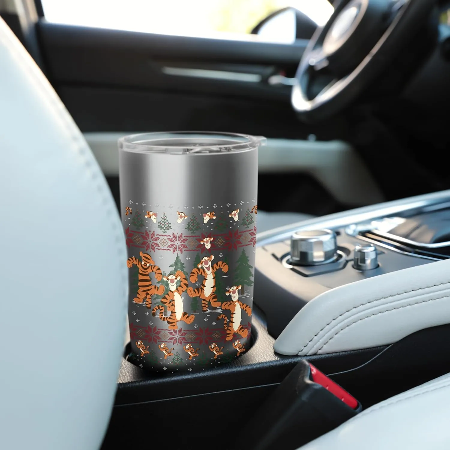 Disney Christmas Winnie The Pooh Tigger Ugly Sweater Stainless Steel Insulated Tumbler