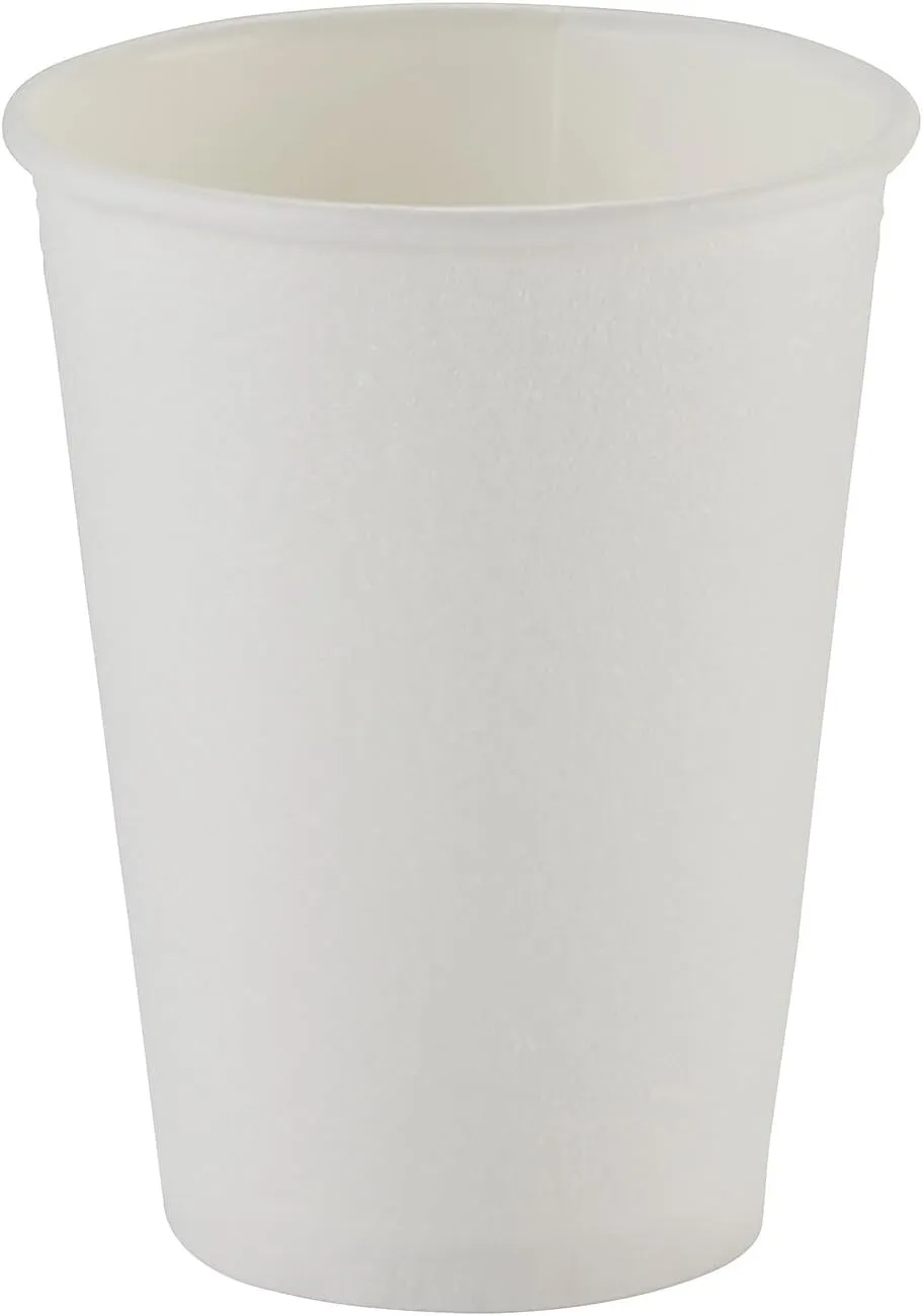 Dixie PerfecTouch 12 oz Paper Coffee Cups By GP PRO, White, 1000 Count (50 Disposable Cups Per Pack, 20 Sleeves Per Case), 5342W