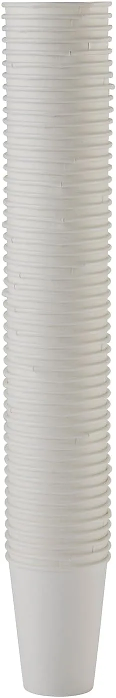 Dixie PerfecTouch 12 oz Paper Coffee Cups By GP PRO, White, 1000 Count (50 Disposable Cups Per Pack, 20 Sleeves Per Case), 5342W