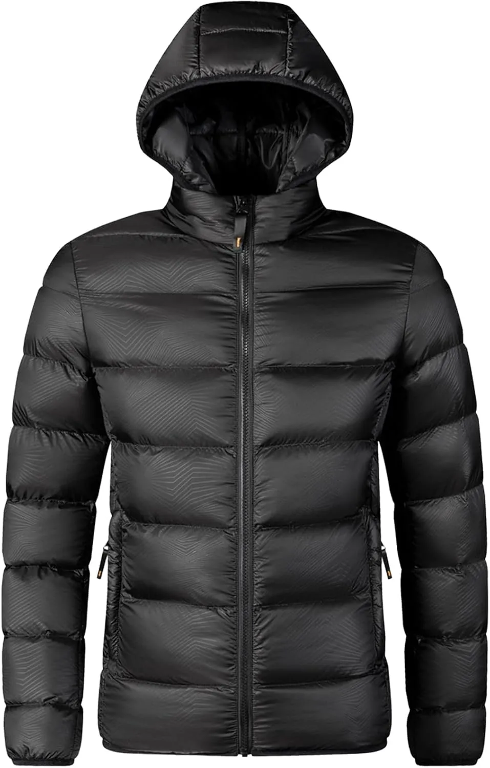 Down Puffer Jacket Men Packable Lightweight Puffy Bubble Hooded Winter Coat Water-Repellent Windbreaker for Hiking